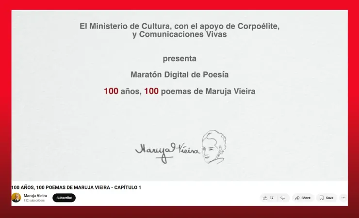 Homenaje a Maruja Vieira - Maratón Digital de Poesía